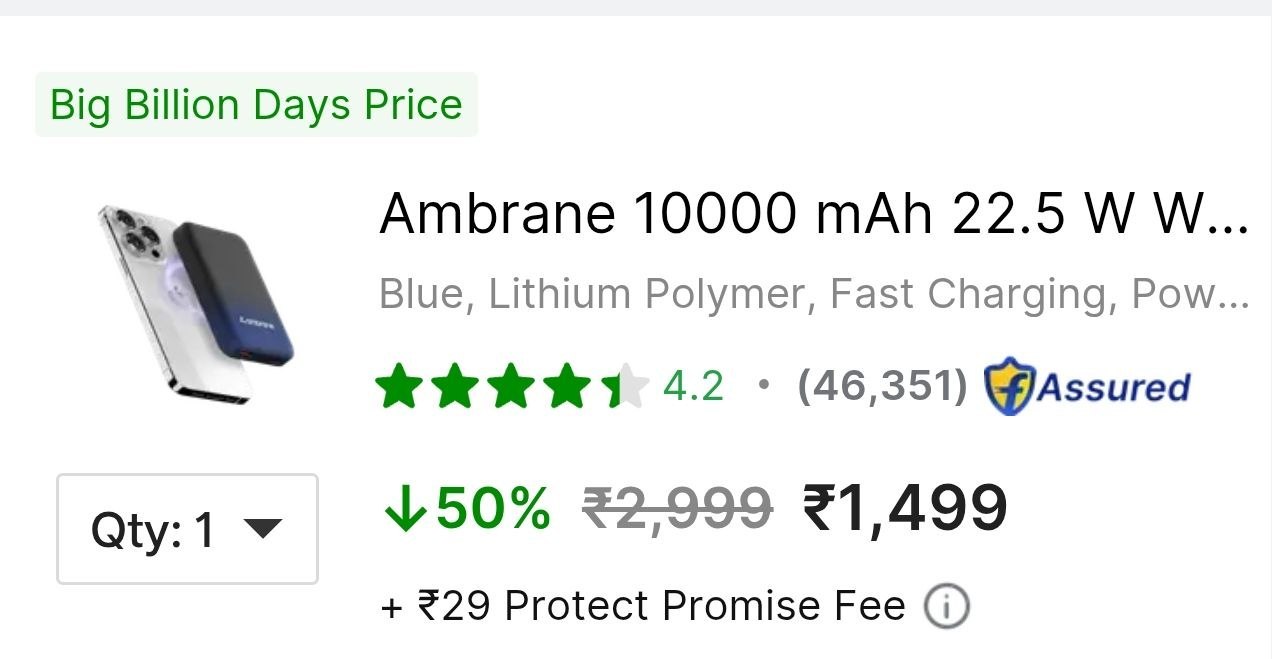 Ambrane 22 5 W Wireless With Magsafe Powerban