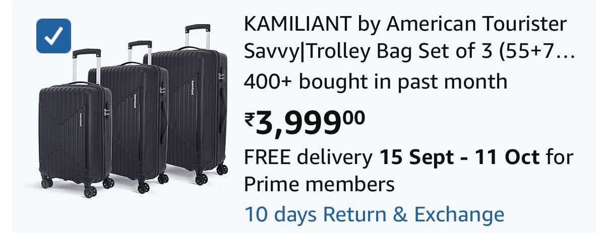 American Tourister 8-wheel Spinner Luggage Se