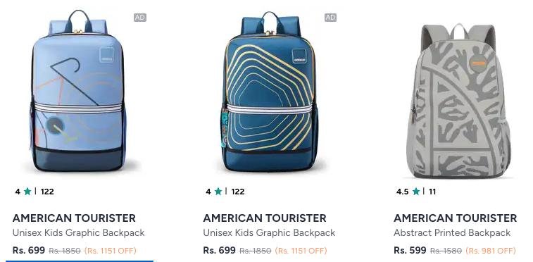 American Tourister Backpacks Starting 599