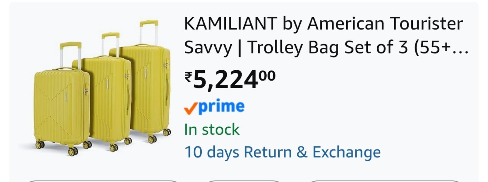 American Tourister Trolley Bag Set Of 3 At 52