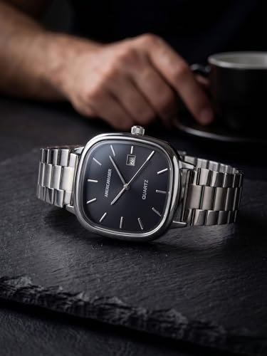 Americanviber Men S Silver Watch With Stainle