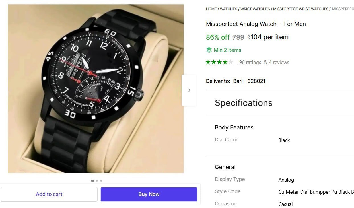 Analog Watch - For Men 104 Min Buy - 2