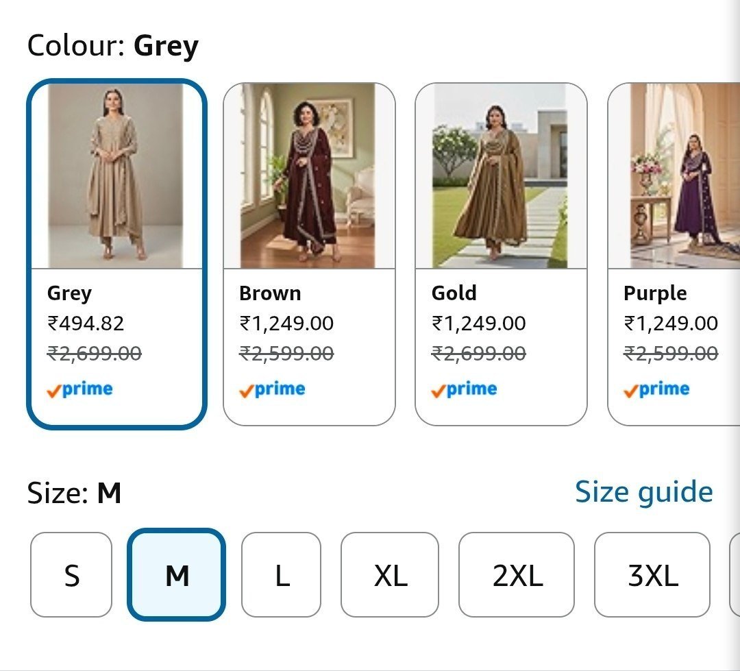 Anarkali Dress Set 494size - M