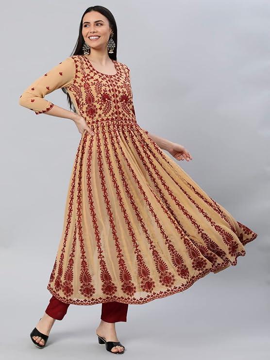 Anni Designer Women S Georgette Regular Fit A