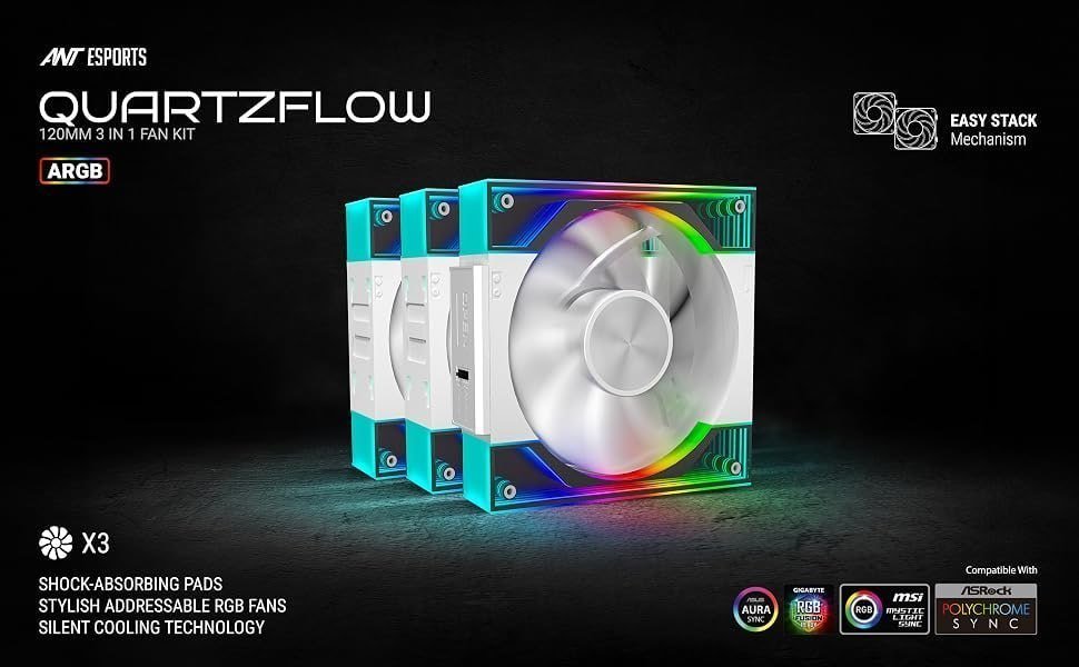 Ant Esports Quartzflow 3-in-1 120mm Argb Stac