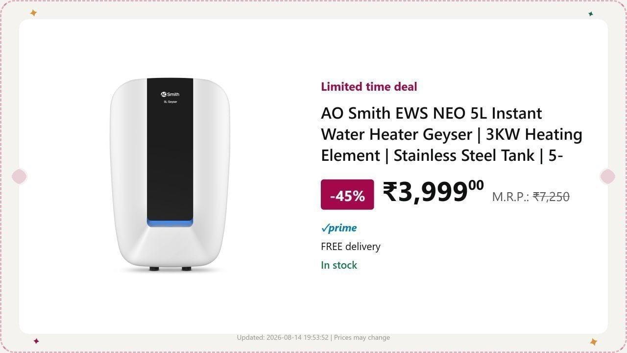 Ao Smith Ews Neo 5l Instant Water Heater Geys