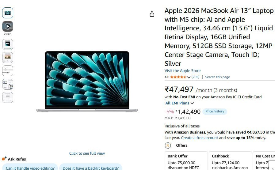Apple Macbook Air M5 Macbook Pro M5 (2026)mac