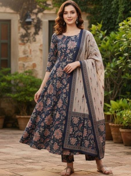 Aradhna Women Floral Printed Regular Kurta Wi