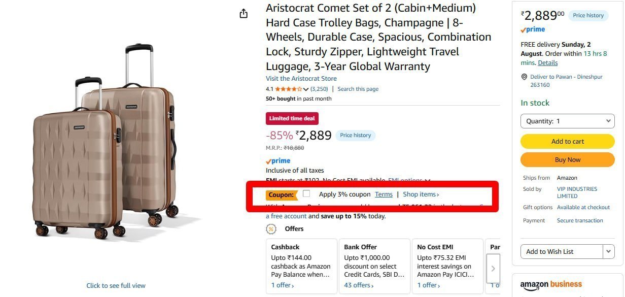 Aristocrat Comet Set Of 2 (cabin Medium) Hard