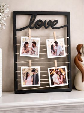 Art Street Black Mdf Valentine Love Cutout With Ph