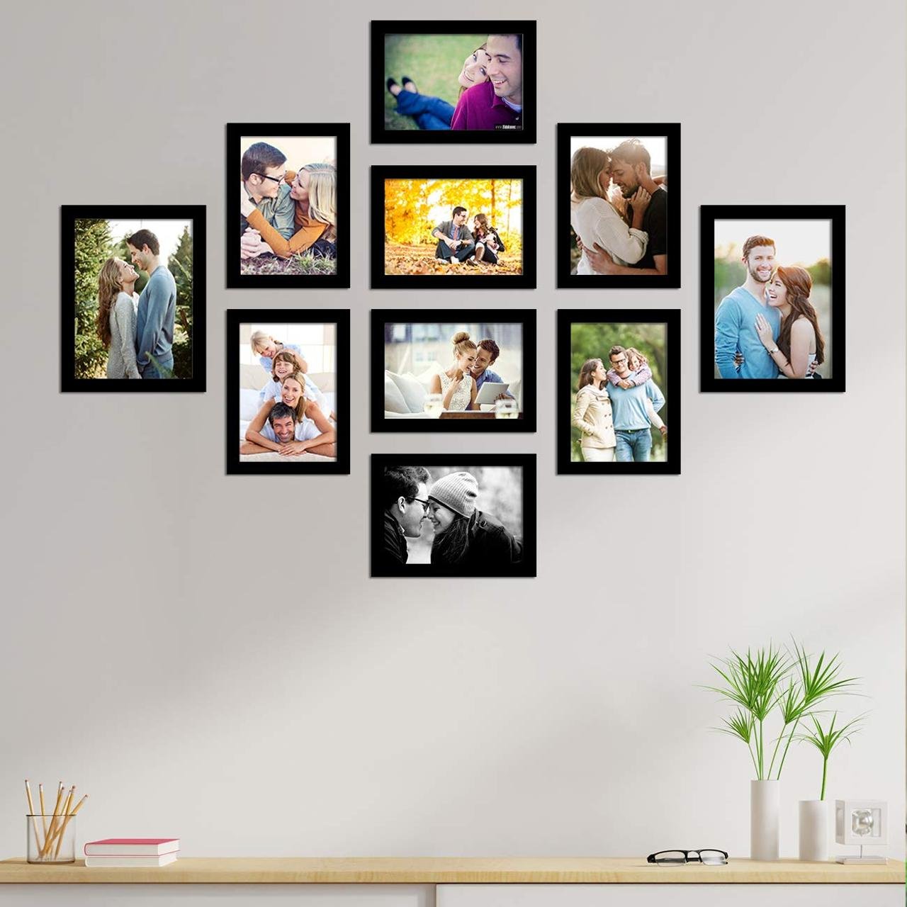 Art Street Photo Frame For Wall Set Of 10 Bla
