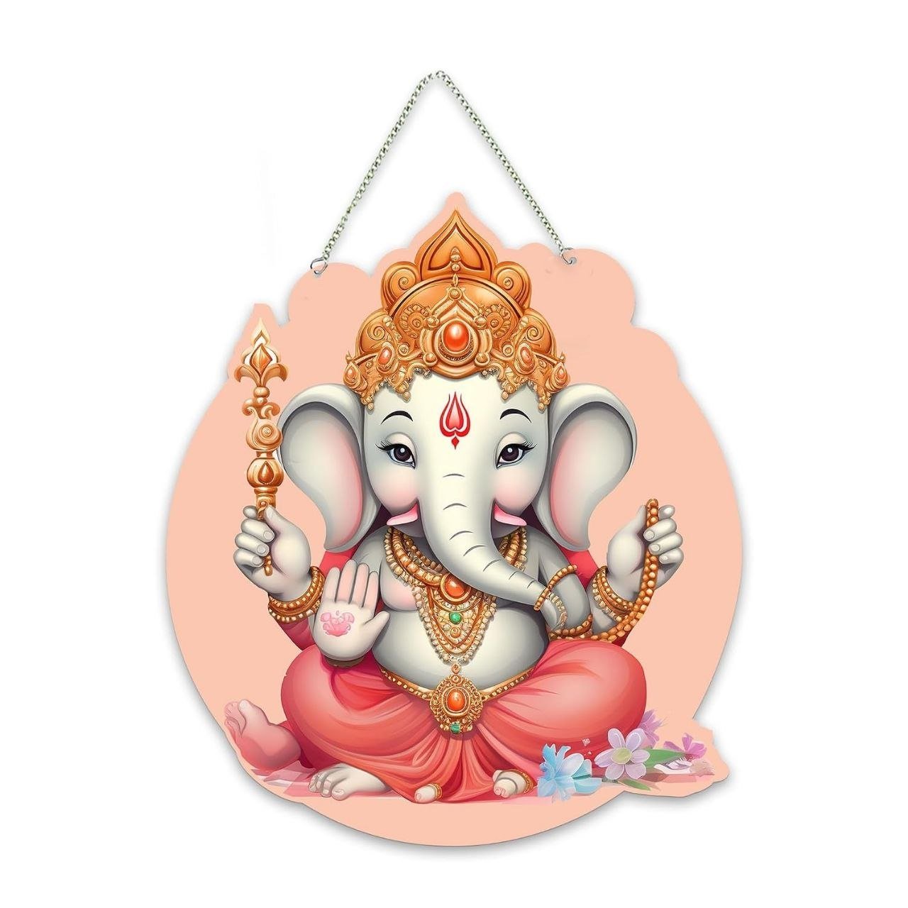 Artvibes Bal Ganesha Auspicious Wooden Art Work Wa