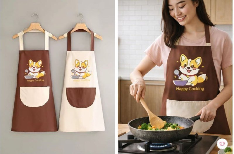 Ashmakam Set Of 2 Waterproof Kitchen Aprons 335 Mr