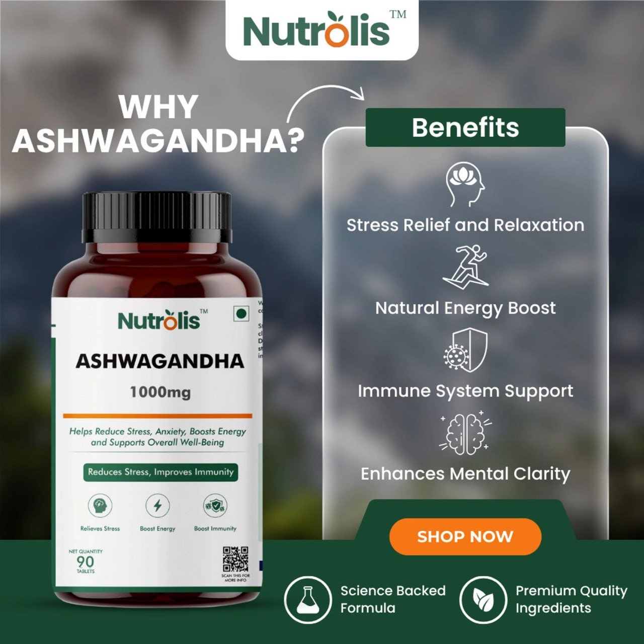 Ashwagandha 1000mg (90 Tablets) 288 Regular 6