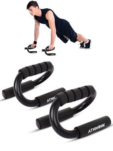 Athmonk Push Up Bar Double Handle Steel For Home G