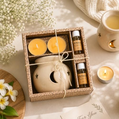 Auradecor Fragrance Heat Diffuser Gift Set With Te