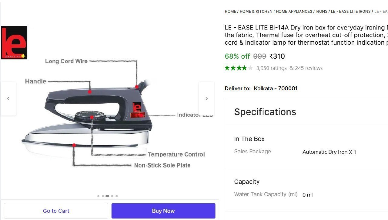 Automatic Dry Iron 310
