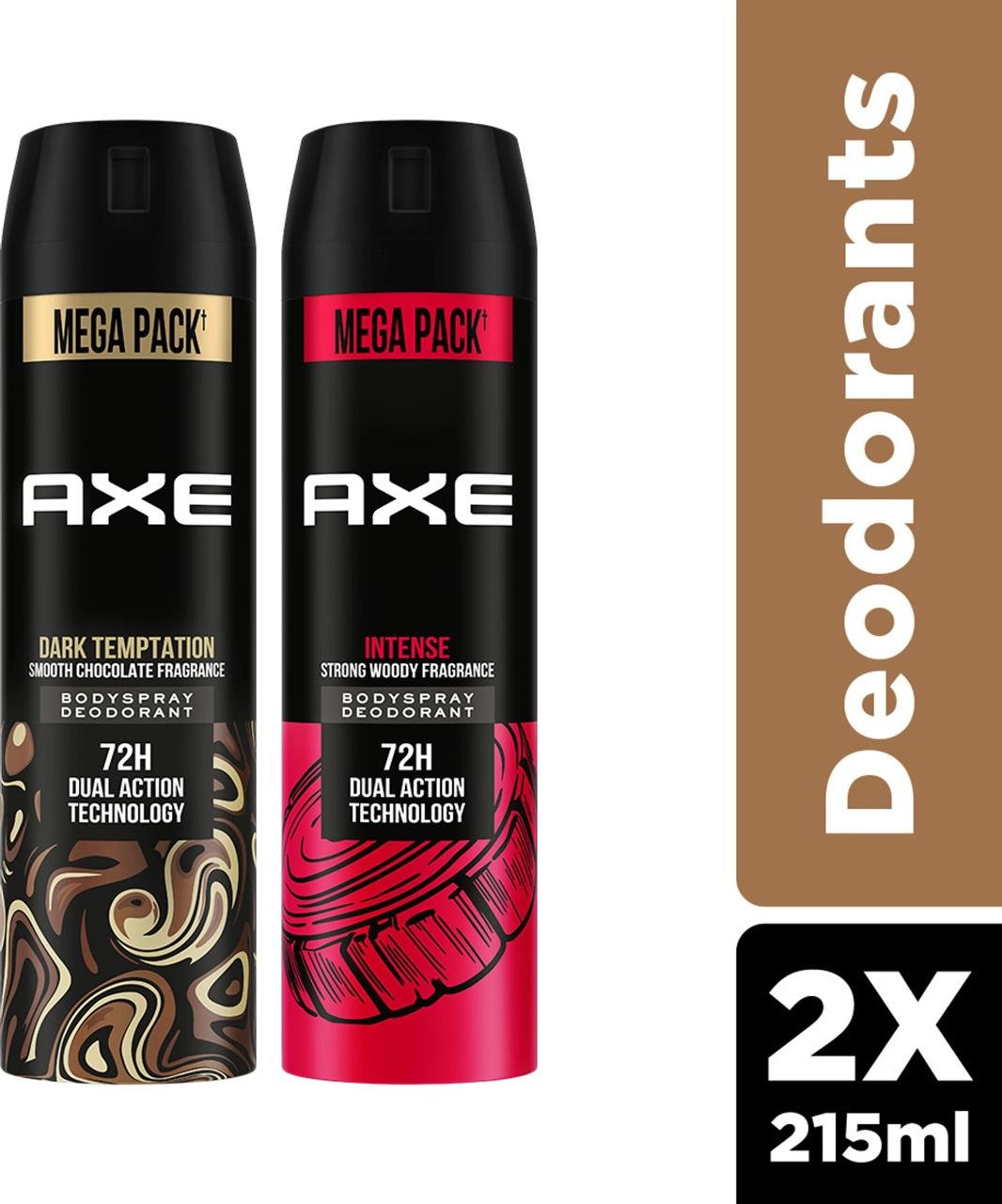 Axe Dark Temptation Intense Deodorant Spray - For 