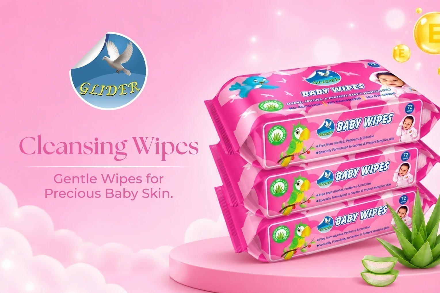 Baby Wipes With Aloe-vera (pack Of 3) 149