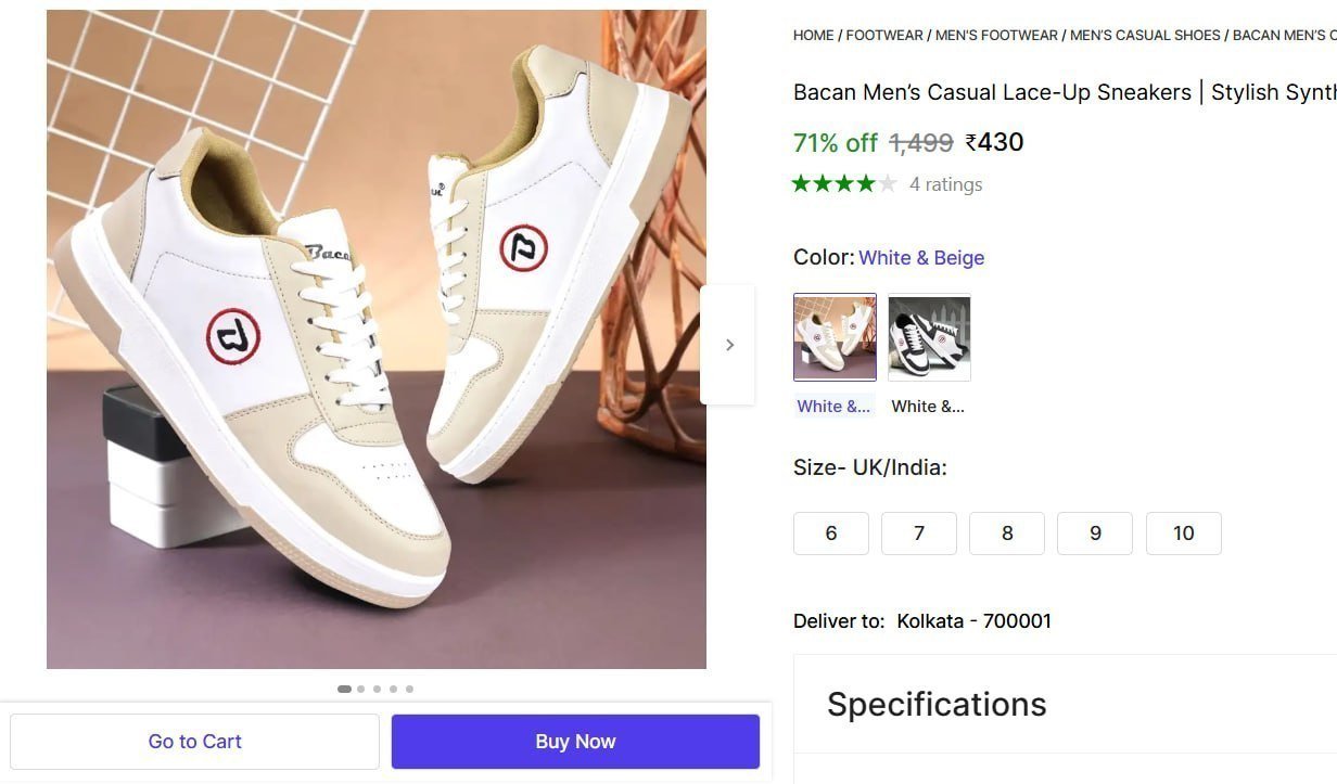 Bacan Mens Casual Lace-up Sneakers 430
