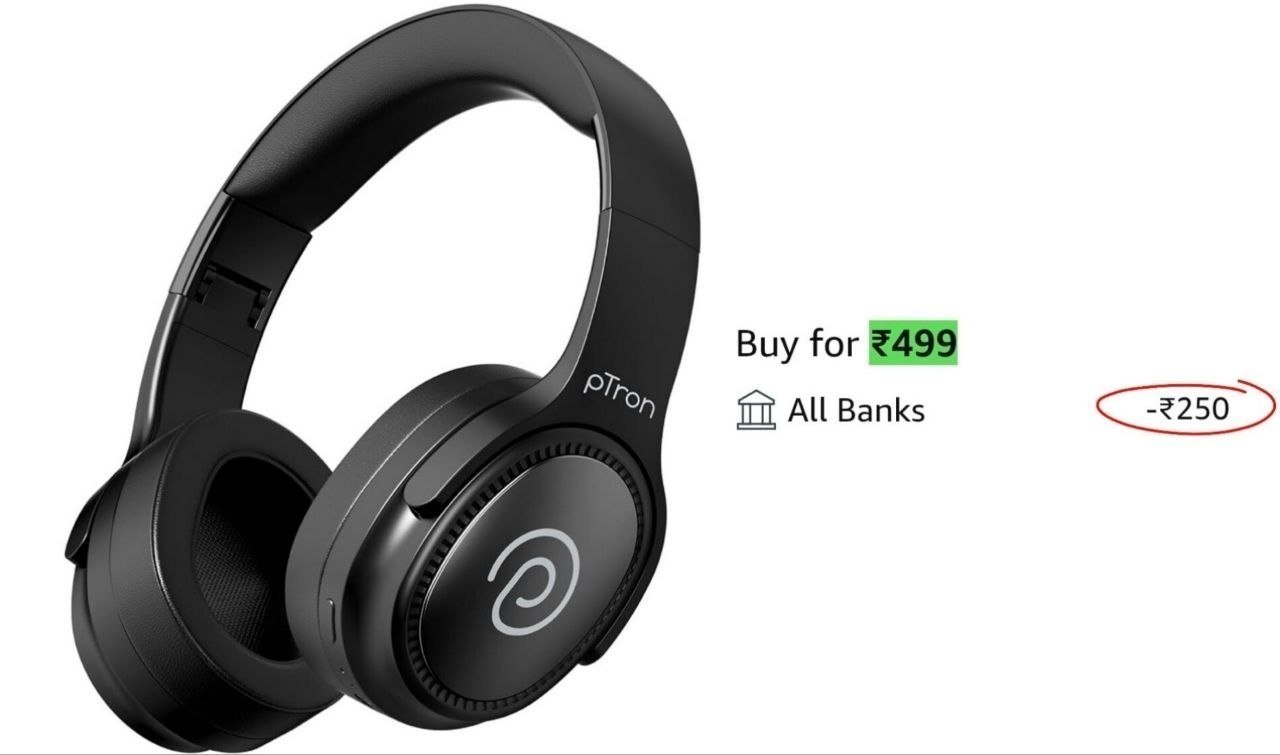 Back Bt Headphone 499 -link 250 With All Bank