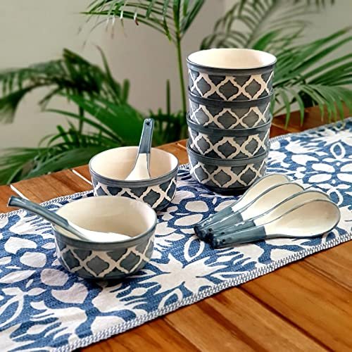 Backkspace Retail Ceramic Soup Bowls Set Of 6 With