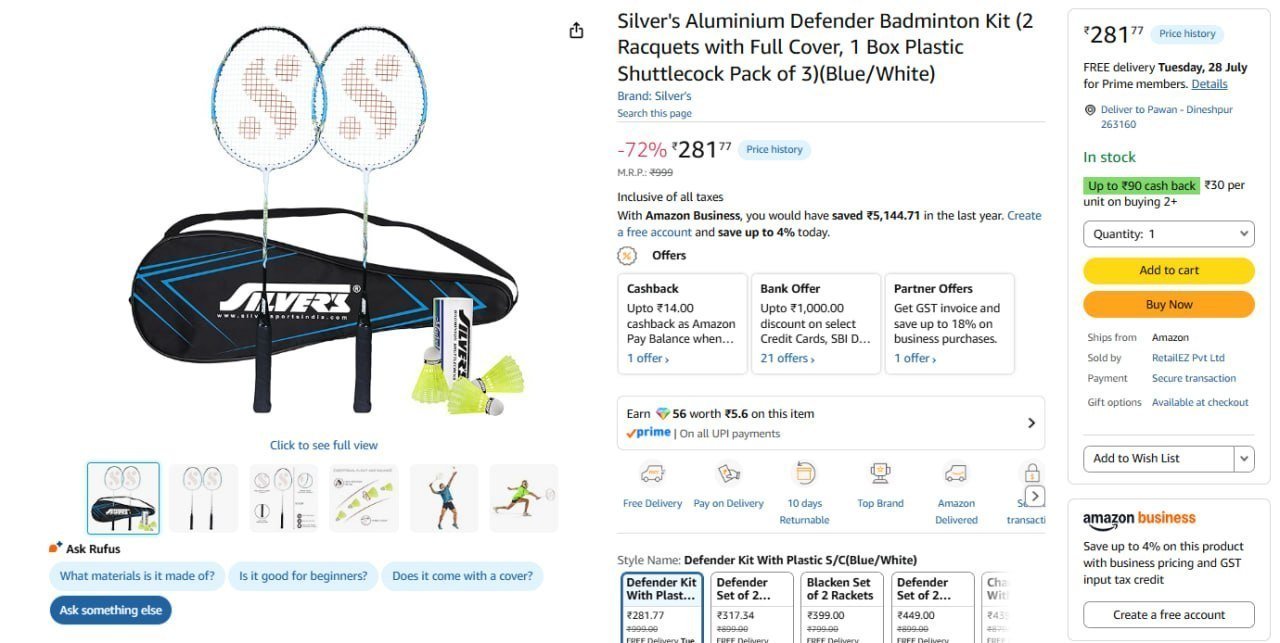 Badminton Kit 281