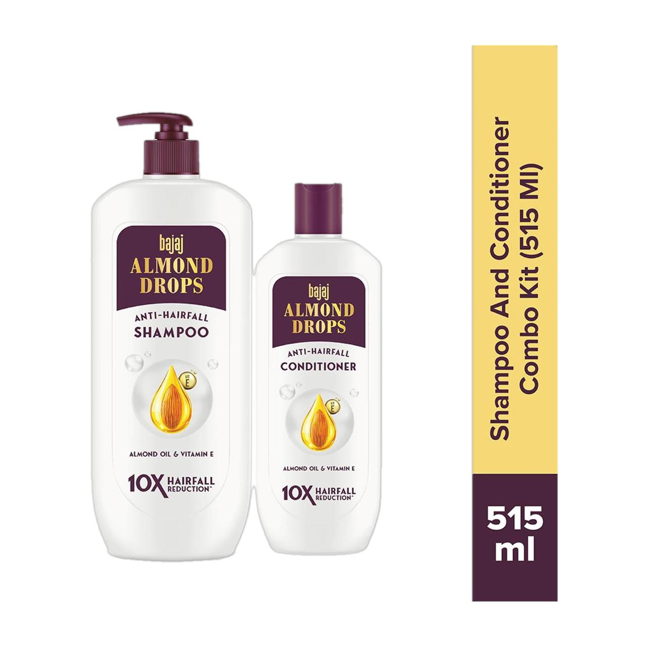 Bajaj Almond Drops Anti Hairfall Shampoo And Conditioner Combo Kit (515 Ml)