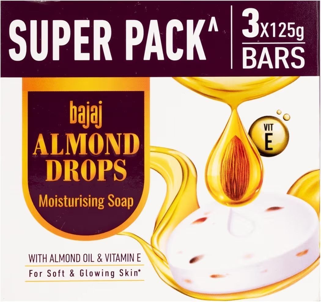 Bajaj Almond Drops Moisturising Soap 125 Gm (pack 