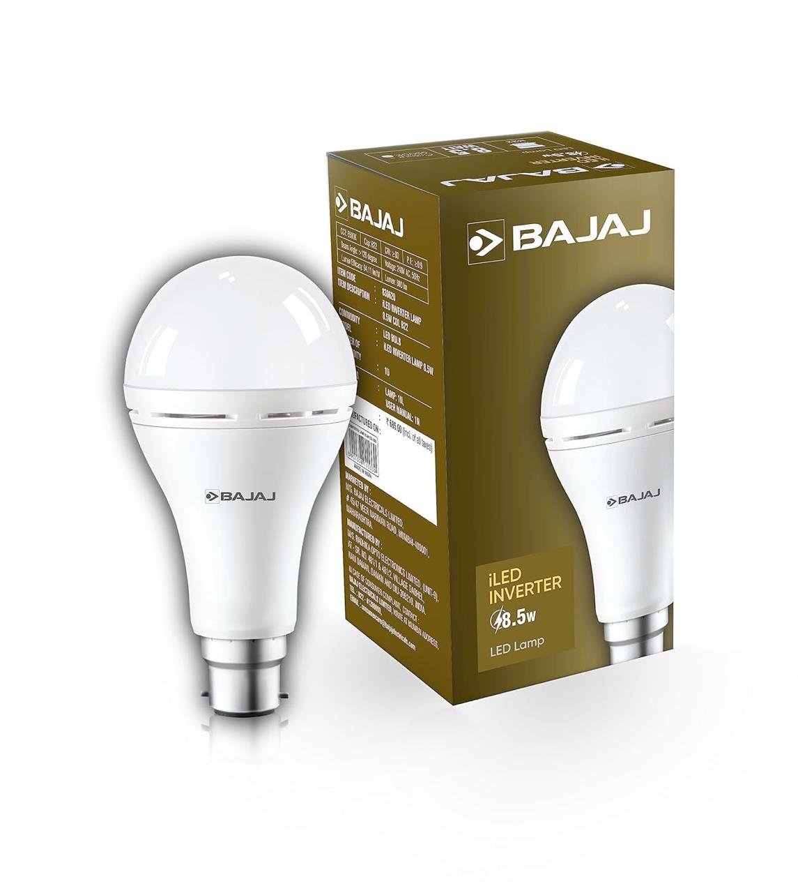 Bajaj Iled 8 5w Rechargeable Emergency Invert