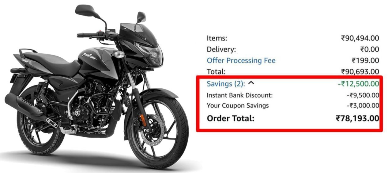 Bajaj Pulsar 125 Neon Disc Bike 78 193 3000 9
