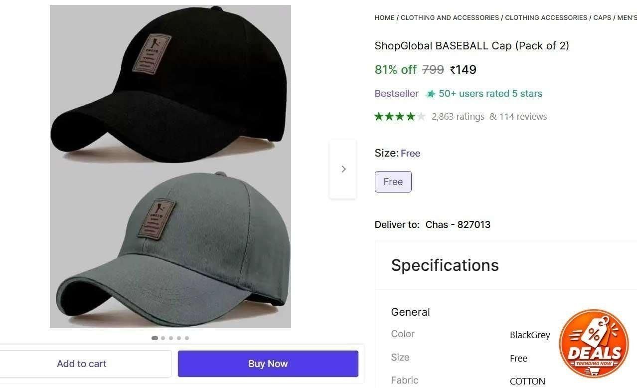 Baseball Cap (pack Of 2) At 149