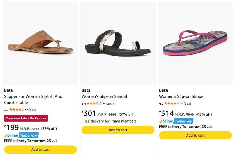 Bata Womens Footwear Starting 199
