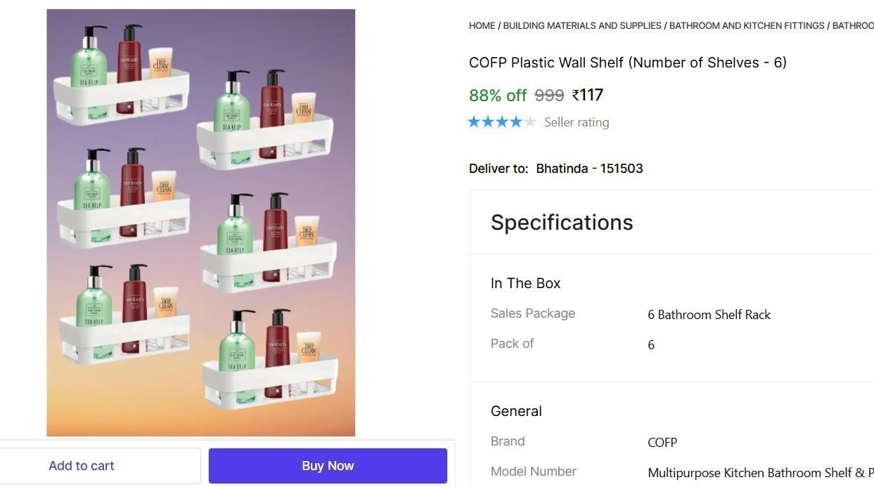 Bathroom Shelf Rack 117