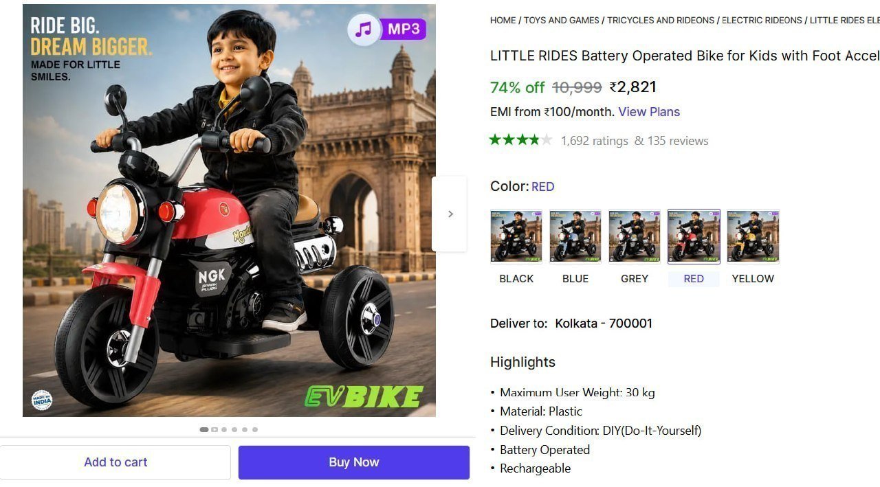 Battery Operated Bike For Kids 2821