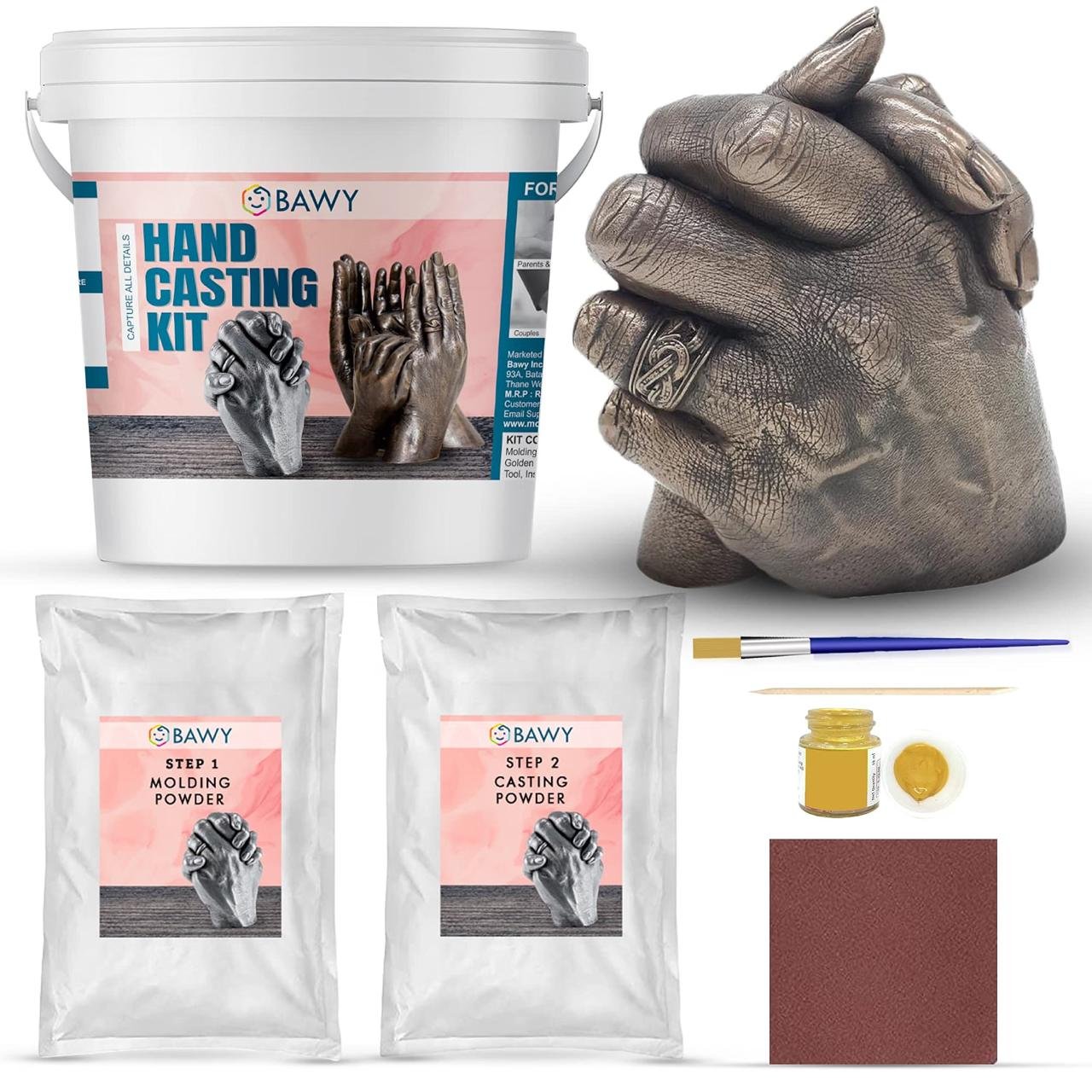 Bawy Hand Casting Kit For Couples 3d Hand Mou