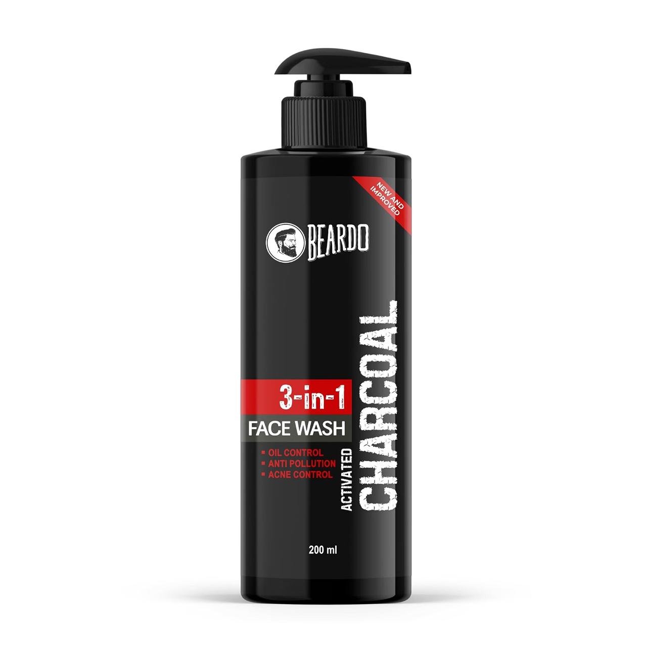 Beardo 3-in-1 Activated Charcoal Face Wash 200ml 2