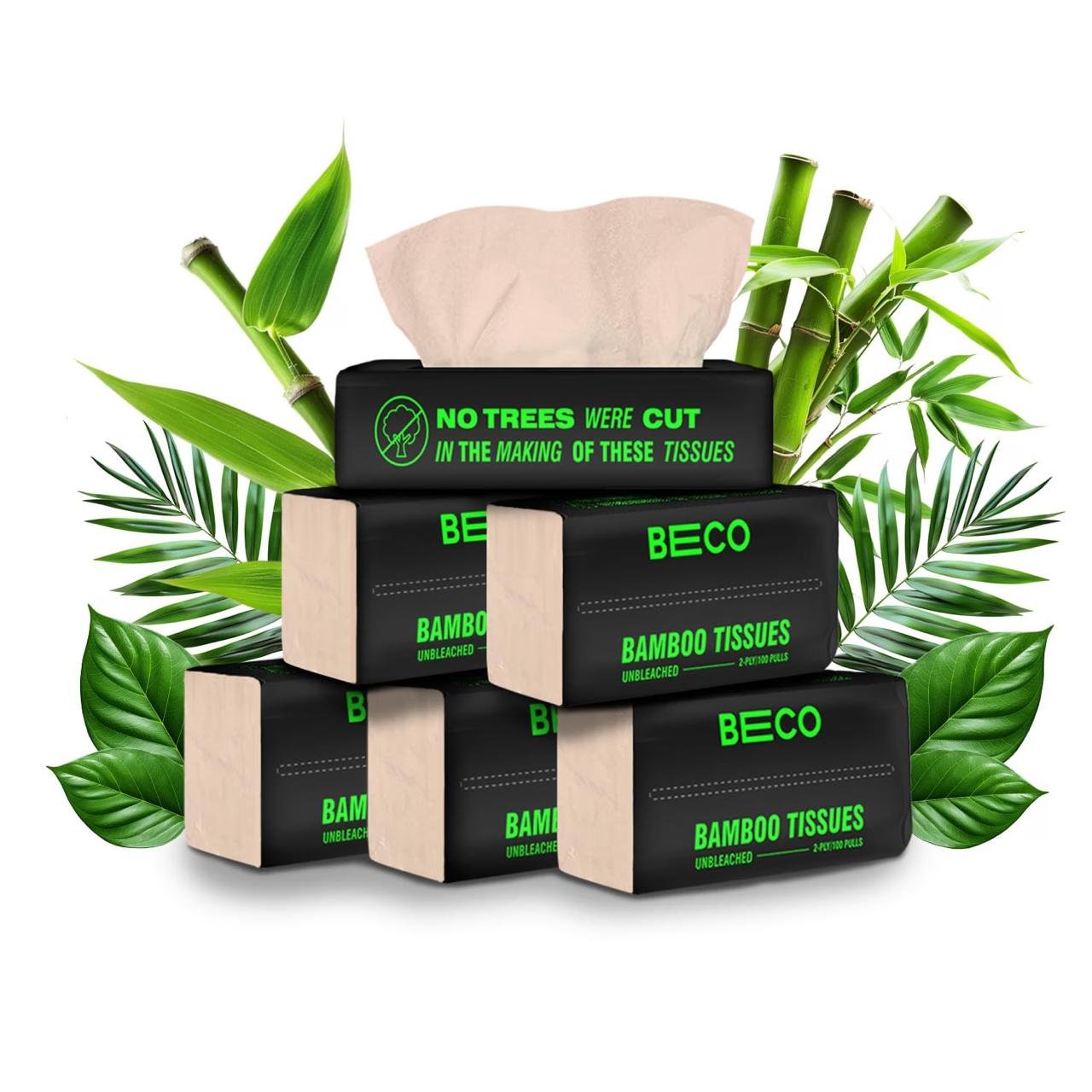 Beco Bamboo Facial Tissue Paper Box-soft Pack
