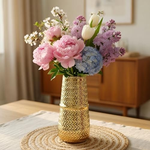 Behoma Arrow Engrave Metal Cylindrical Vase For Go