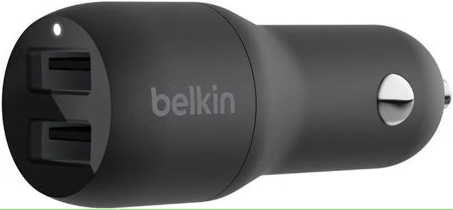 Belkin 24w Dual Usb-a Fast Charge Car Charger