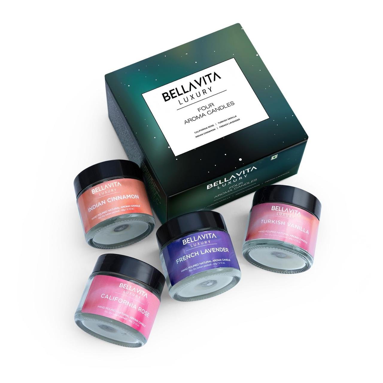 Bella Vita Organic Soy Wax Aroma Candles Set 