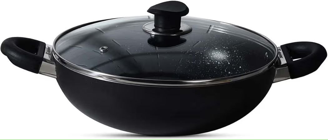Bergner 5-layer Non-stick 20cm Kadai With Glass Li