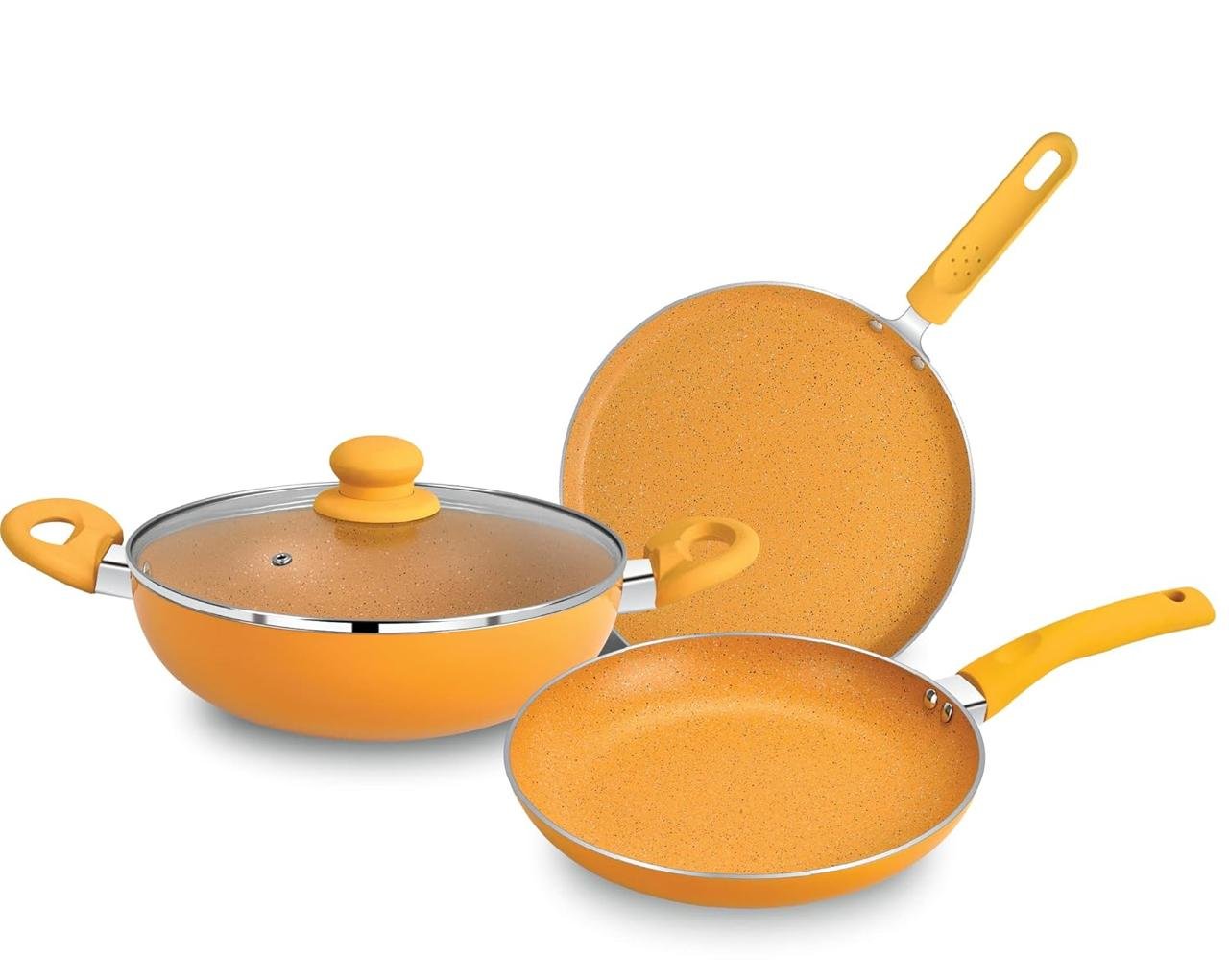 Bergner Aluminium Jazz Non Stick Cookware Set 4pc-