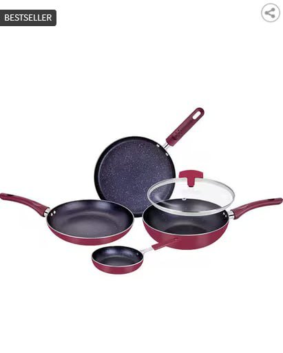 Bergner Set Of 5 Non-stick Cookware Set 1 998
