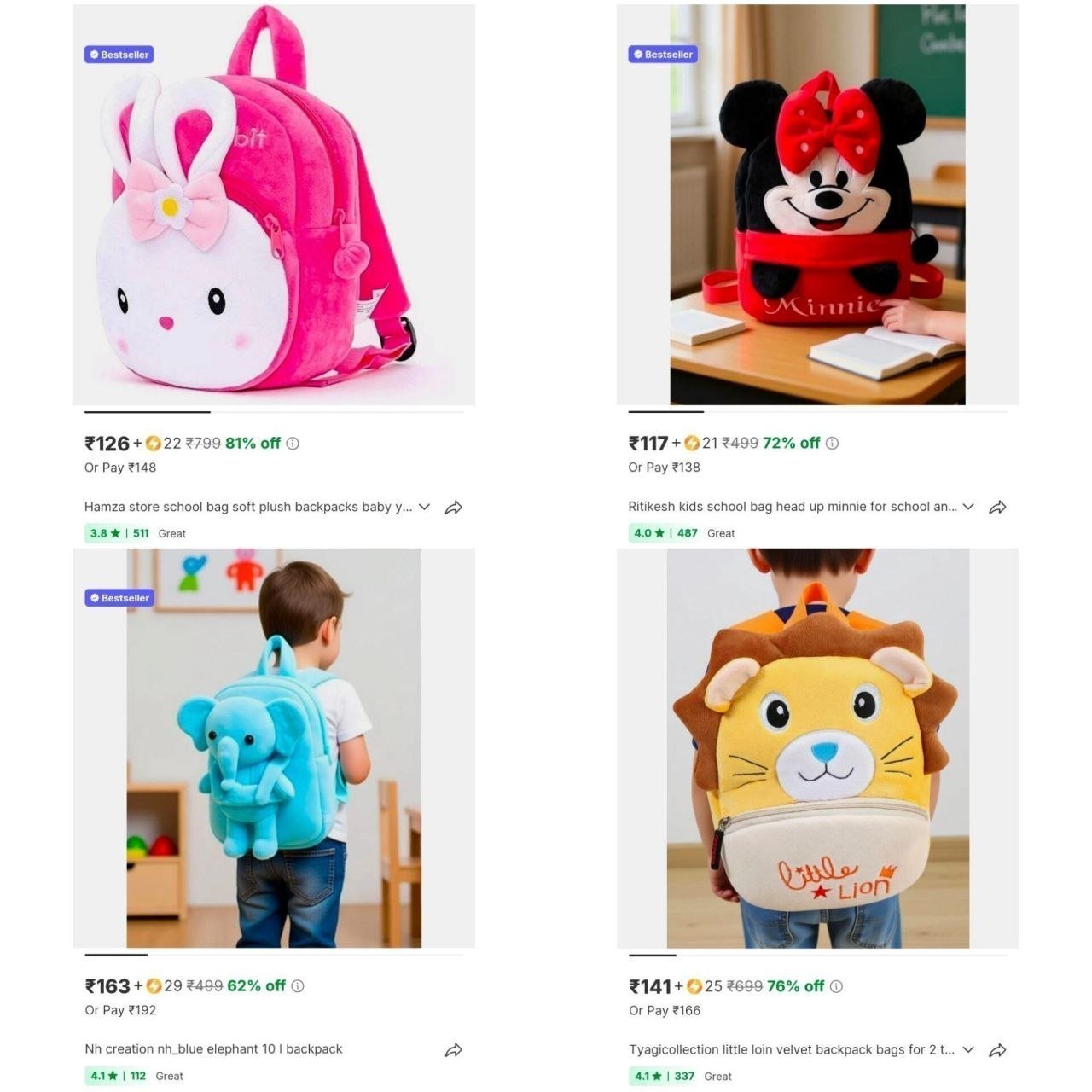 Best Deals On Kid S Backpacks148 138 192 166 