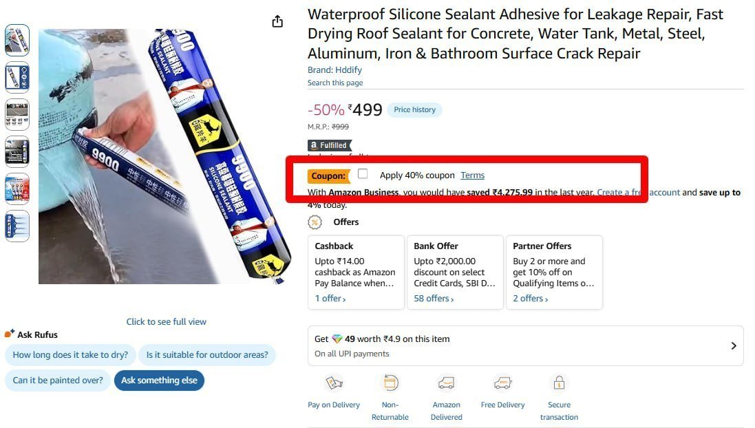 Best Waterproof Silicone Sealant 40