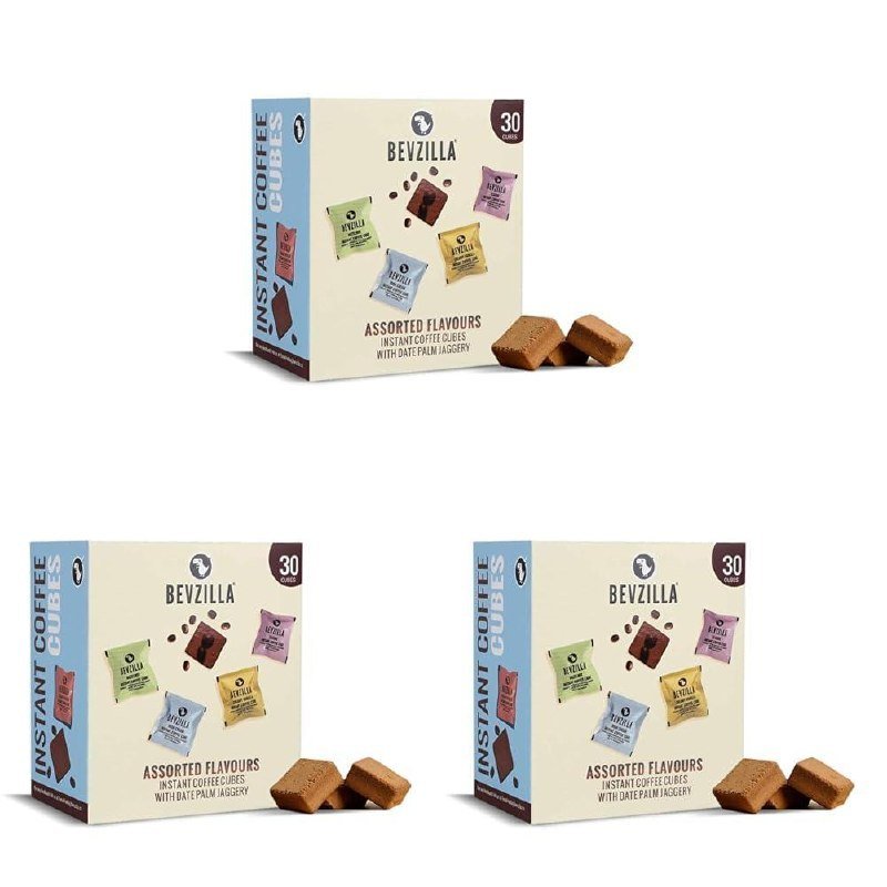 Bevzilla 30 Assorted Instant Coffee Cubes Pac