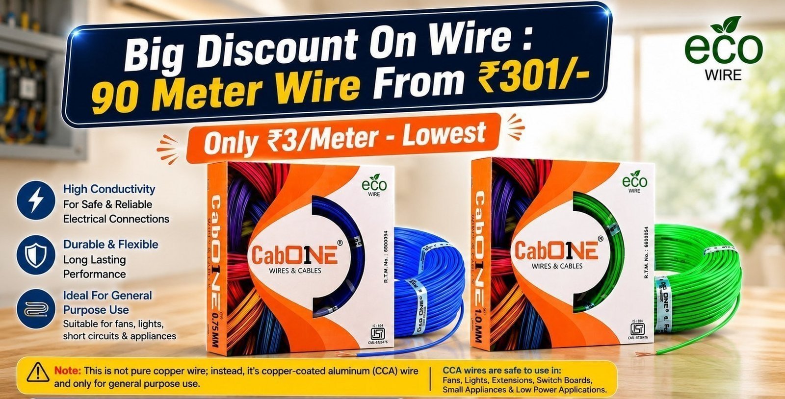 Big On Wire 90m Wires From 297 Supercoins 1 Sqmm 3