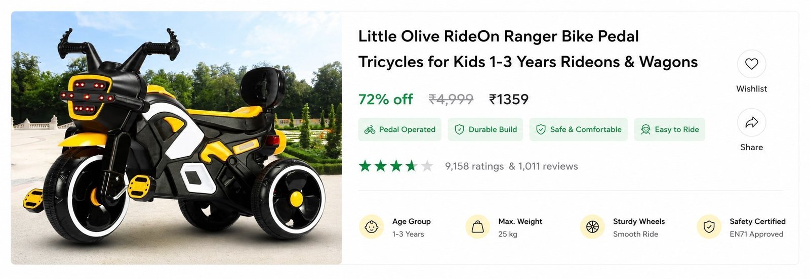 Bike Pedal Tricycles Fro Kids 1359