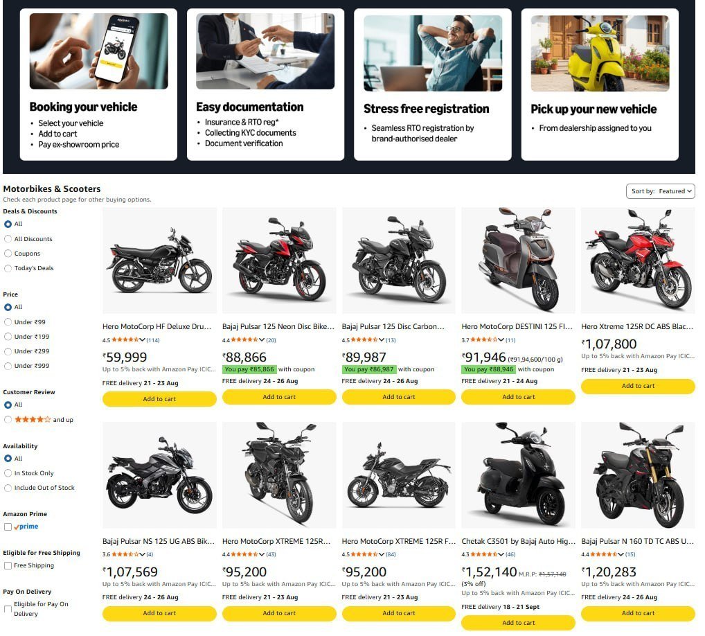Bike Scooty At Cheaper Than Offline Market Electri